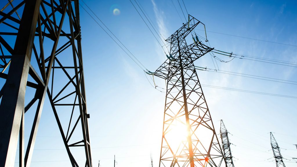 Electricity: High voltage power lines,